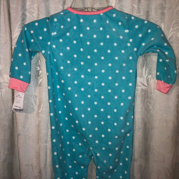 3/$10 kids carters 1 pc fleece pj blue 24 month - Picture 5 of 7